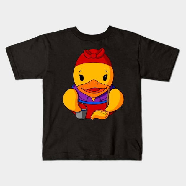 Cleaner Rubber Duck Kids T-Shirt by Alisha Ober Designs